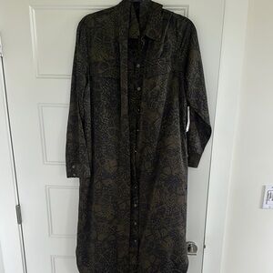 Chicos Patterned Shirt Dress